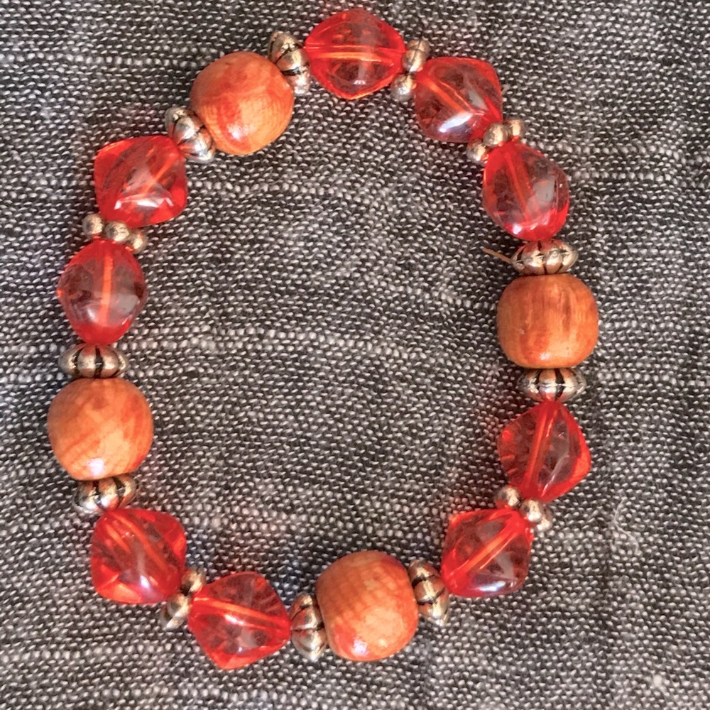 Orange stretch bracelet